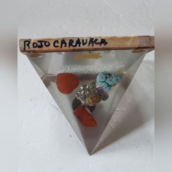 Glass Pyramid w/Gems  - Picture 9 of 11